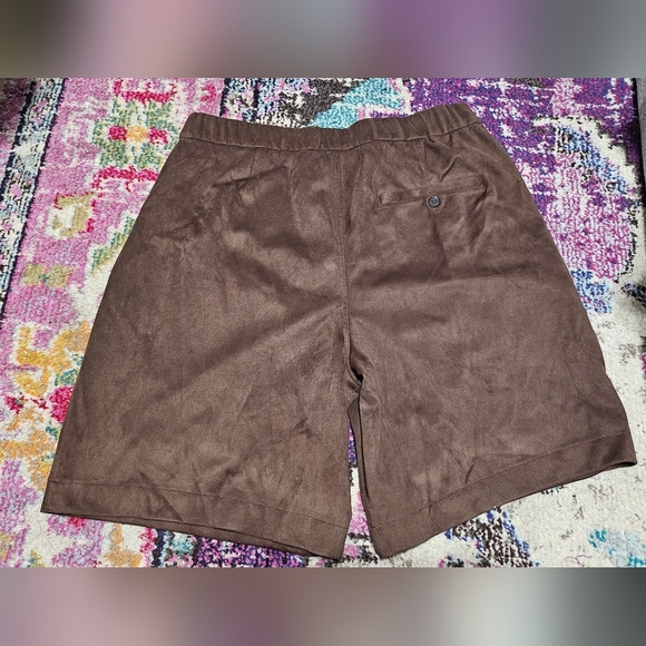 Free People We The Free Straight On Suede Shorts Chestnut - Picture 7 of 9